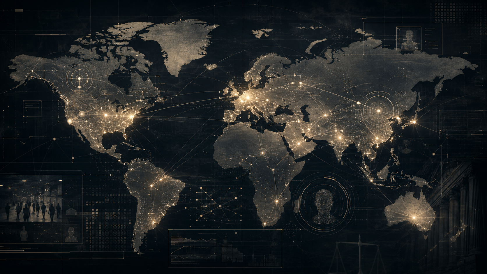 Global surveillance capitalism data map